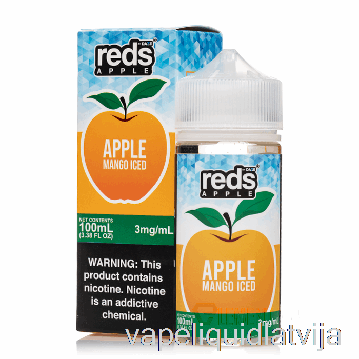 Ledus Mango - Sarkano ābolu E-sula - 7 Daze - 100ml 0mg Vape šķidrums